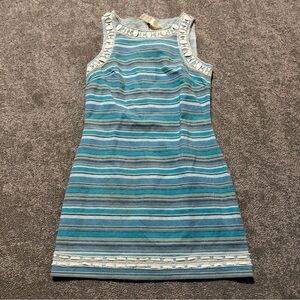 New Romantics sleeveless dress with stripes and shell details size 0 amazing